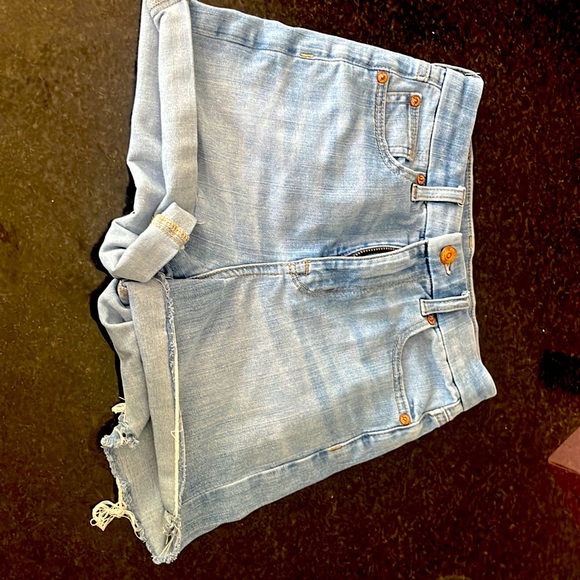 American eagle curvy super high rise denim shorts size 00 - Picture 2 of 2